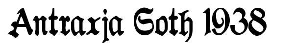 Antraxja Goth 1938 font preview